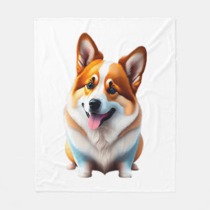Corgi lustige Hunde süße Tier Welpenstil Fleecedecke
