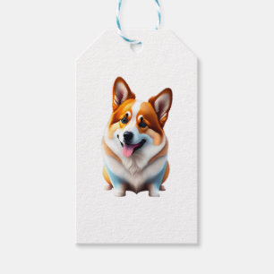 Corgi lustige Hunde süße Tier Welpenstil Geschenkanhänger