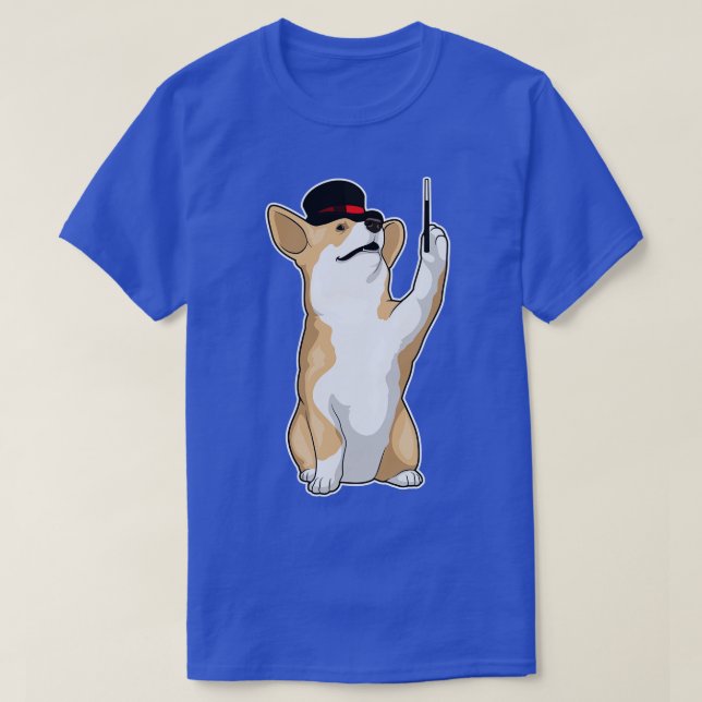 Corgi Magician Magician Zauberwand T-Shirt (Design vorne)