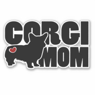 Corgi-Mama - Abziehbild/Aufkleber für Aufkleber