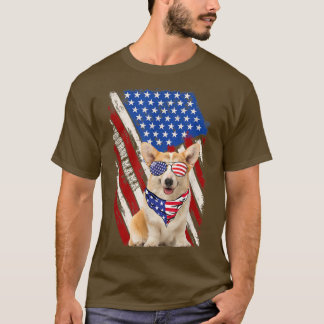 Corgi Mama American USA Flag 4. Juli Corgi Lov T-Shirt