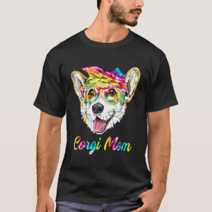 Corgi Mama Corgi Hund Tie Dye Corgi Mama T-Shirt