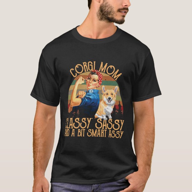 Corgi Mama Funny Corgi T-Shirt (Vorderseite)