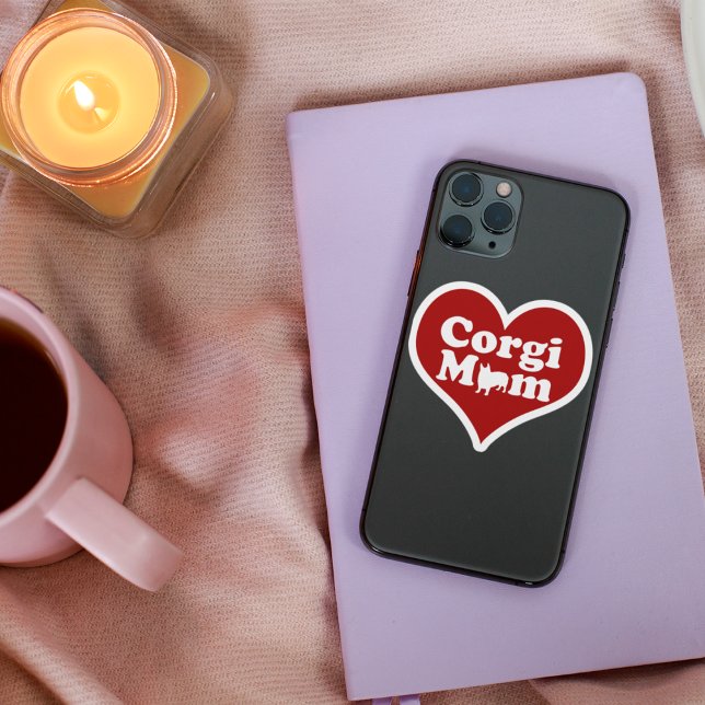 Corgi Mama Heart Aufkleber (Von Creator hochgeladen)