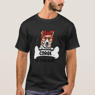 Corgi-Mama-Hundeknochen-Muttertag-Hundemama T-Shirt