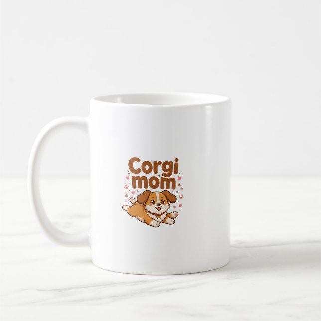 Corgi-Mama Kaffeetasse (Links)