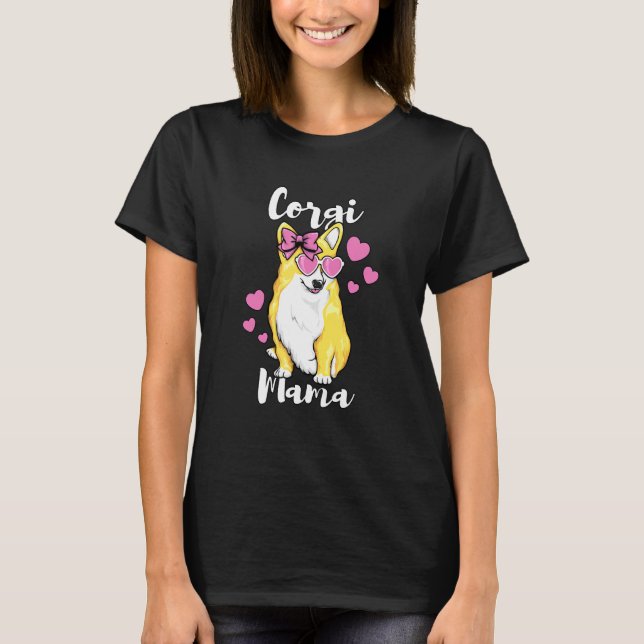 Corgi Mama Niedlich Dog Love Mother T-Shirt (Vorderseite)