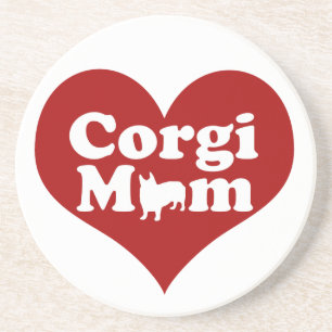 Corgi Mama Niedliches Rotes Herz Untersetzer
