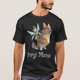Corgi Mama Süße Pembroke Welsh Corgi & Fee Retro T-Shirt