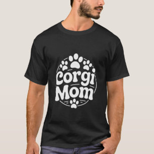 Corgi-Mama Süßer Pfotenabdruck Hundeliebhaber-Desi T-Shirt