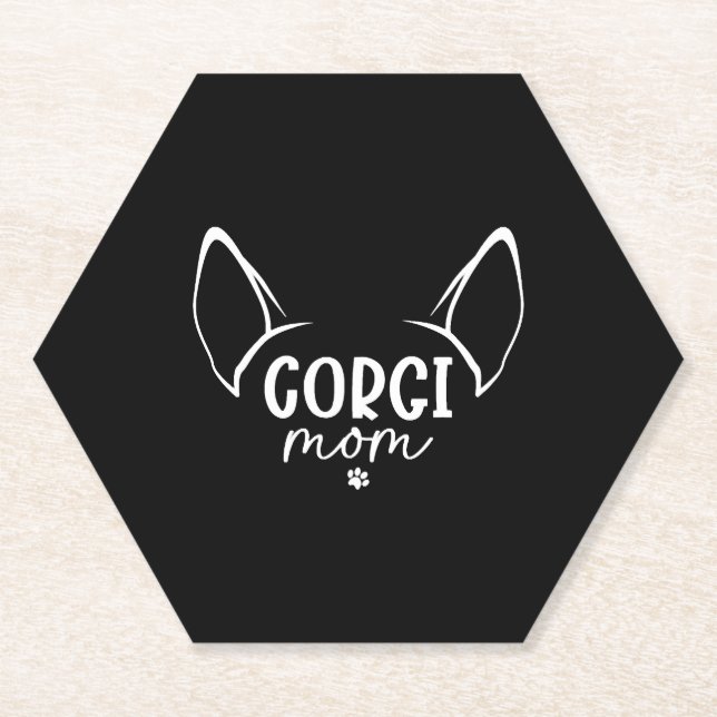 Corgi Mama Untersetzer (Vorderseite)