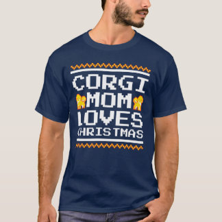 Corgi Mama Weihnachten Feierliche Hund Lover Gesch T-Shirt
