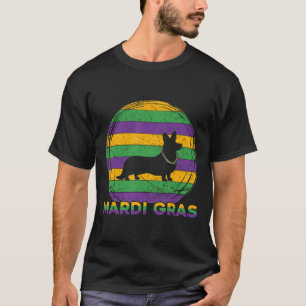 Corgi Mardi Gras Perlen Hund T-Shirt