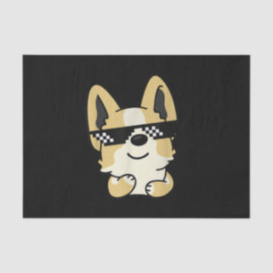 Corgi Meme Pixel Sonnenbrille Niedlicher Hund Seidenpapier