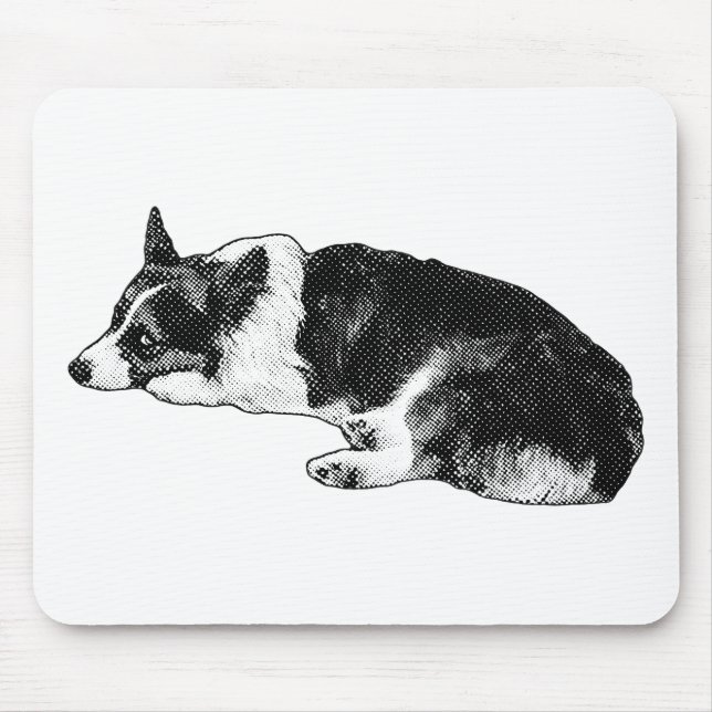 Corgi mit starkem Blick Mousepad (Vorne)