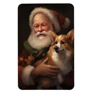 Corgi mit Weihnachtsfeiern Magnet