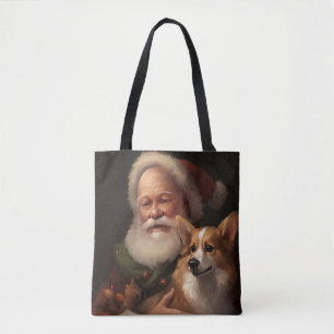 Corgi mit Weihnachtsfeiern Tasche