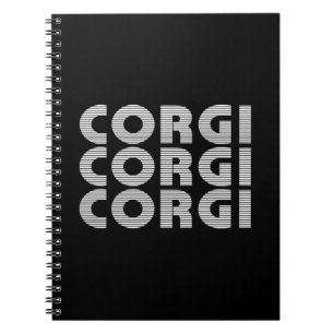 Corgi Modern White Text Notizblock