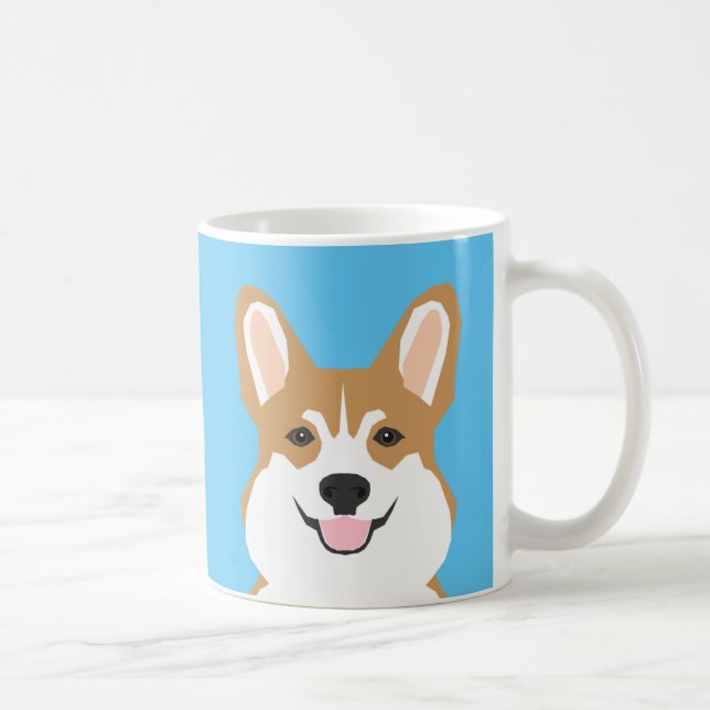 Corgi Mug - Aqua Turquoise Corgi Mug (Droite)