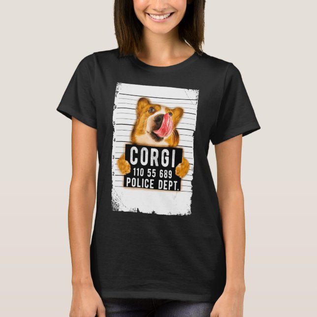 Corgi-Mugshot T-Shirt (Vorderseite)