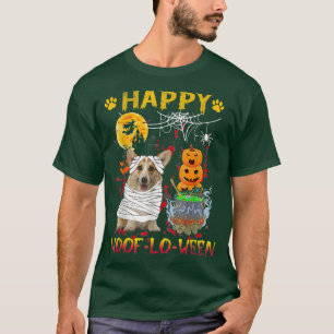 Corgi-Mumie Happy Woof-lo-ween Halloween-Kürbis - T-Shirt