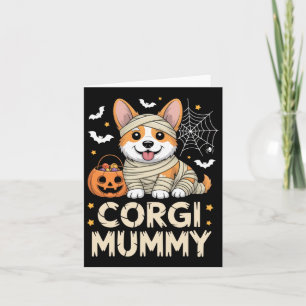 Corgi Mummy Funny Halloween Hund Lover Kostüm für Karte