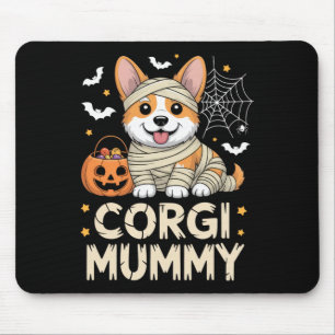 Corgi Mummy Funny Halloween Hund Lover Kostüm für Mousepad