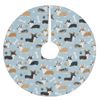 Corgi-Muster Blau