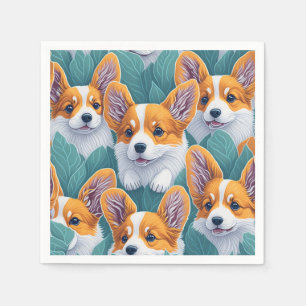 Corgi-Muster Serviette