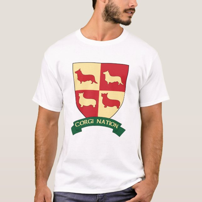Corgi-Nations-Wappen-T-Shirt T-Shirt (Vorderseite)