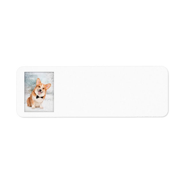 Corgi Noël Retourner l'adresse Étiquettes (Devant)