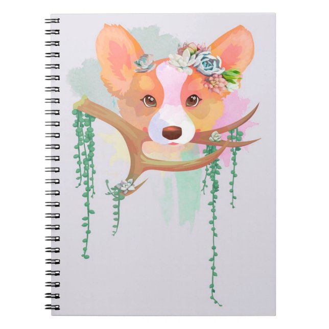   Corgi-Notebook Notizblock (Vorderseite)