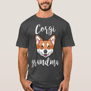 Corgi Oma Hund Face Premium T - Shirt