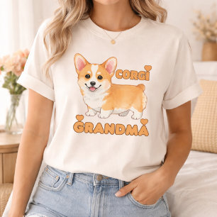 Corgi Oma Süßes Hundeliebhaber Design T-Shirt
