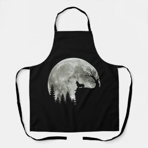 Corgi On Mountain Blood Moon Halloween Schürze