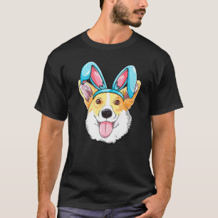 Corgi Osterhasen-Ohren-Kostüm Jungen Mädchen Kinde T-Shirt