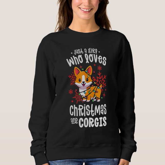 Corgi Pajamas Frauen Hund nur ein Mädchen, die Lie Sweatshirt (Vorderseite)