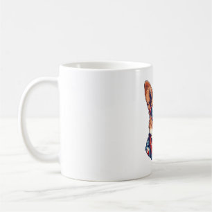 Corgi Patriotic Dog USA Flag Kaffeetasse