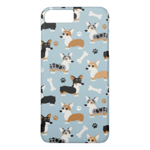 Corgi Pattern Blau Case-Mate iPhone Hülle