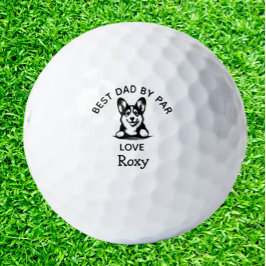 Corgi Peeking Puppy individueller Golf Head Cover Golfball