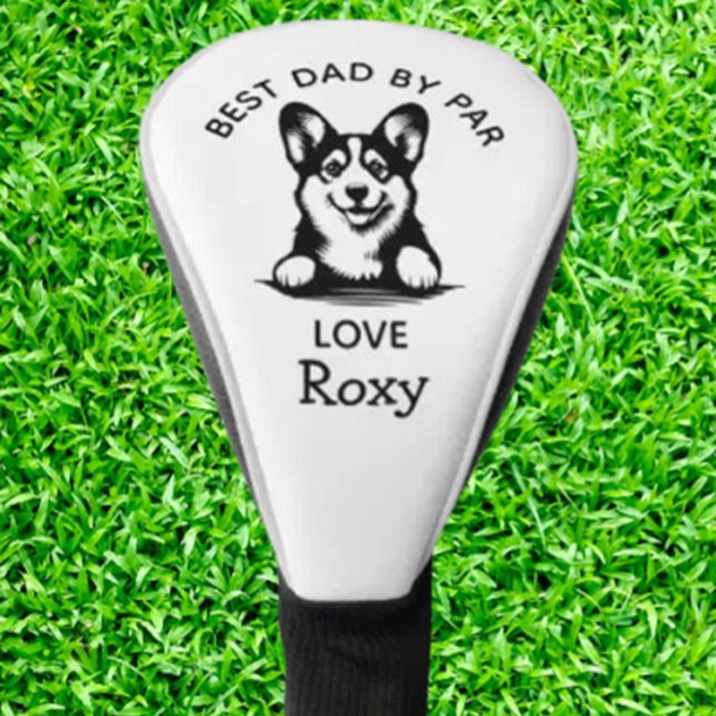Corgi Peeking Puppy individueller Golf Head Cover Headcover (Corgi Peeking Puppy Customize Golf Head Cover introducing the ultimate accessory for dog-loving golf)