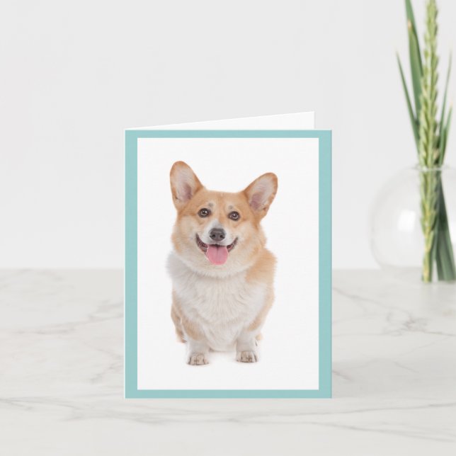 Corgi (Pembroke Welsh) Welppy Dog Note Card Dankeskarte (Vorderseite)