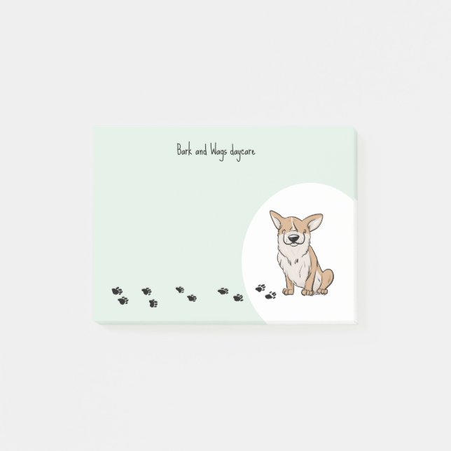 Corgi personalisieren post-it klebezettel (Vorderseite)