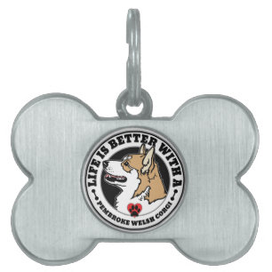 Corgi Personalisiertes Leben ist besser mit einem Tiermarke
