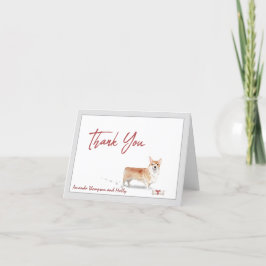 Corgi Pet Hund personalisiert Knochenband Dankeskarte