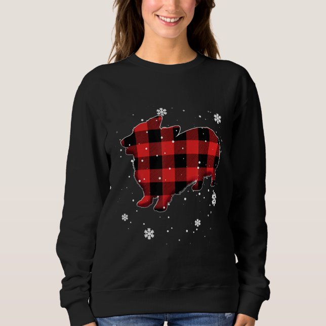 Corgi Plaid Christmas Sweatshirt (Vorderseite)