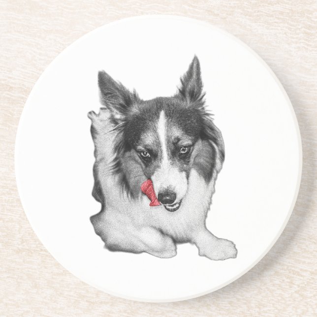 Corgi Pop von Red Getränkeuntersetzer (Vorne)