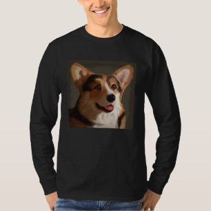 Corgi-Porträt königliche Staats Hunde Tri-Farben r T-Shirt