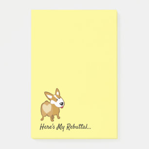 Corgi Post-It® Notes, 4" x 6" Post-it Notes Klebezettel