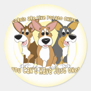 Corgi Potato Chips Sticker